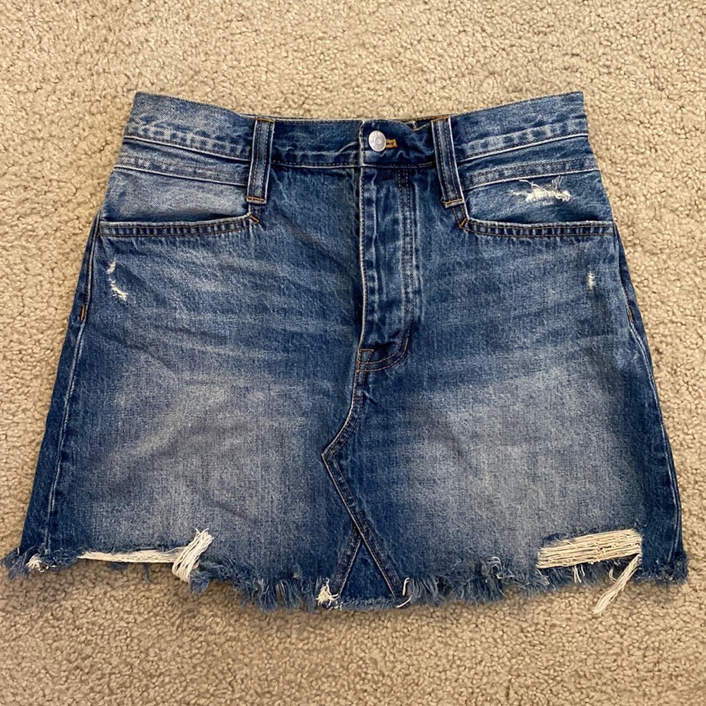 Madewell Rigid Denim A-Line Jean Skirt
